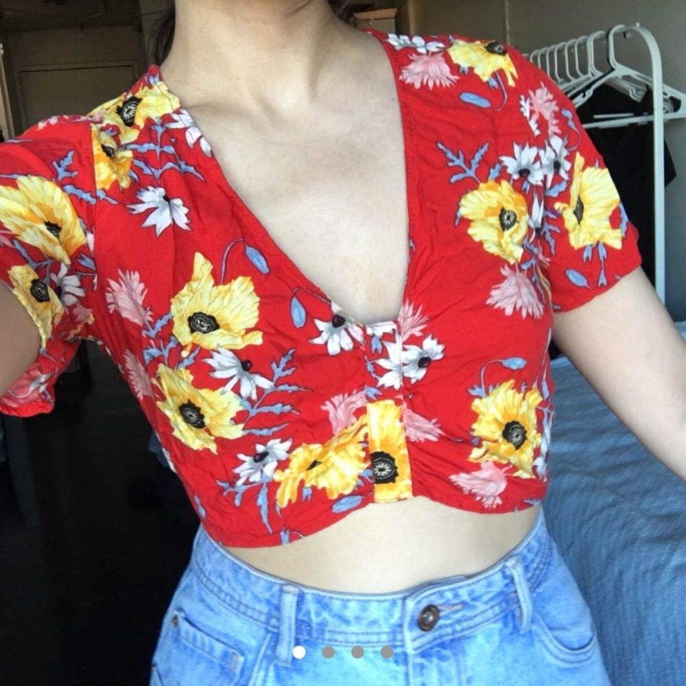 HM floral crop top